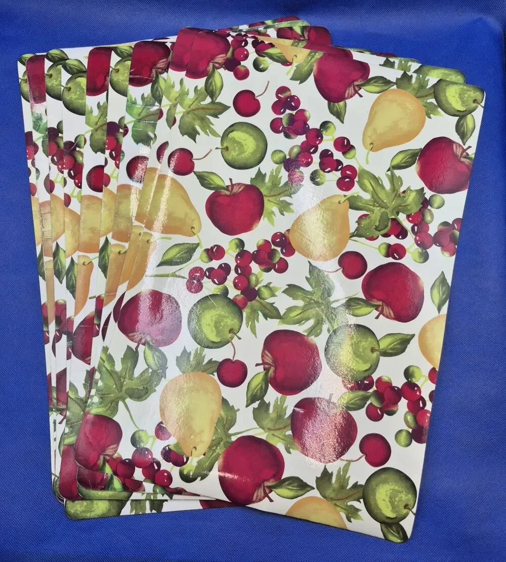 8 Colorful Napperon Fruit Vinyl Placemats 12x18